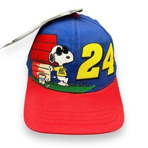 VINTAGE NASCAR HAT CAP Snap Back Jeff Gordon Peanuts Chase Authentics Snoopy #24